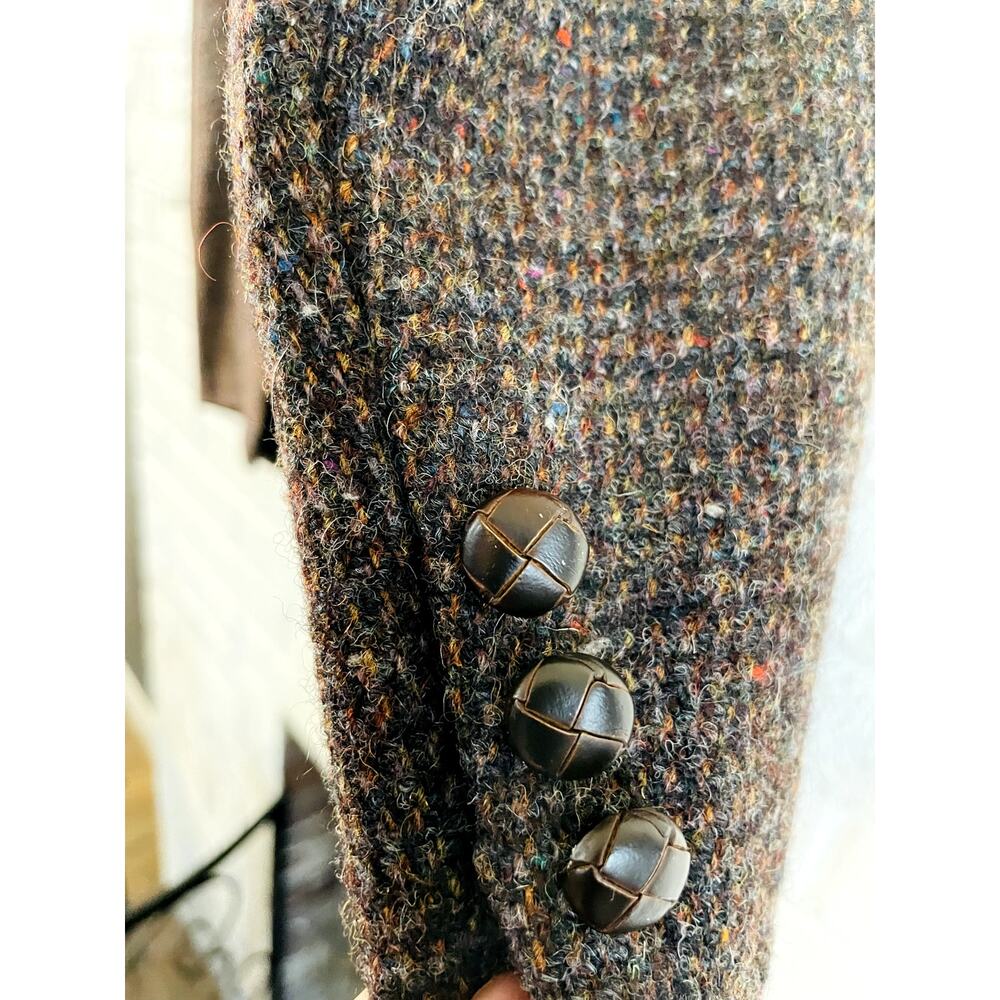 Harris Tweed Scotland Sport Coat Blazer Mens 48R Brown Flecked 100% Wool - Picture 5 of 11